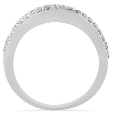 Sterling Silver Mens Diamond Wedding Ring Band 2.16 Ctw